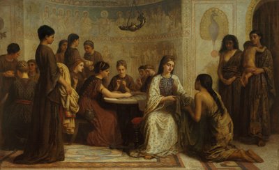 A Dorcas Meeting in the 6th Century by Edwin Longsden Long